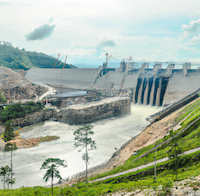 hydroelectric dam in Monf Li